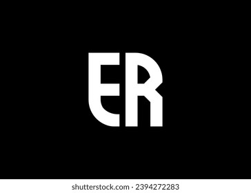 Monogram Letter ER Logo Design vector template
