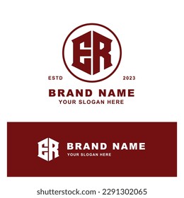 Monogram letter ER or RE with modern style good for brand, clothing, apparel, streetwear, baseball, basketball, football and etc