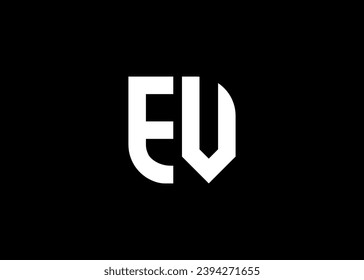 Monogram Letter EV Logo Design vector template