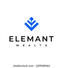 diseño del logotipo EW de letra monográfica