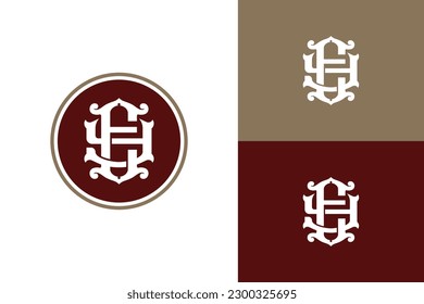 Monogram letter EY or YE with interlock, vintage, classic style good for brand, clothing, apparel, streetwear, baseball, basketball, football and etc