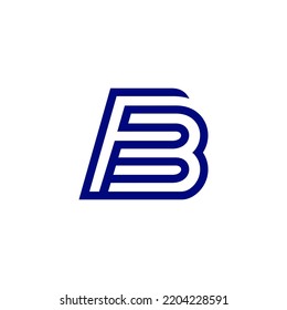 The monogram is the letter F and B. Elegant and outline.