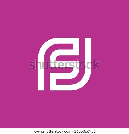 Monogram Letter F FF Logo Design Vector Template