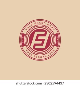 Letra monograma F o FF con estilo moderno, diseño de insignias para marca, ropa, ropa, ropa de calle, béisbol, baloncesto, fútbol, etc