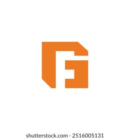 Letra monograma F G FG GF logo diseño Vector Plantilla