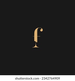 Monogramm-Brief F Logo kreative Kunstarbeit und Luxus in der Vektorgrafik,

