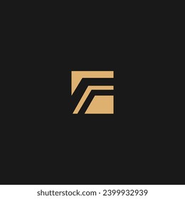 monogram letter F logo creative icon concept vector,
