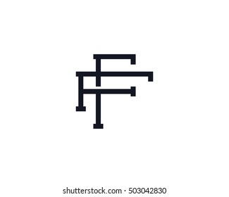 Monogram Letter F Logo Design Template