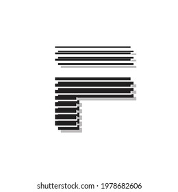 Monogram letter F text effect design vector, Can be used for Logo.