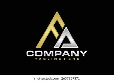 monogram letter FA triangle logo