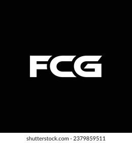 Monogram Letter FCG Logo Design. Black and White Logo. Usable for Business Logos. Flat Vector Logo Design Template