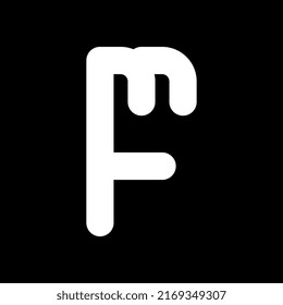 monogram letter fm logo template