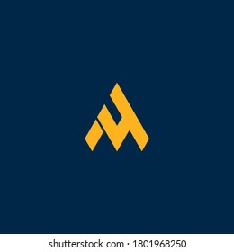 monogram letter a four minimalist logo icon, vector design element, creative logo inspiration.