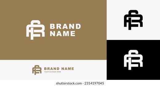 Monogram letter FR or RF with interlock style good for brand, clothing, apparel, streetwear, baseball, basketball, football and etc
