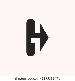 The monogram is the letter G and arrow. Elegant and outline.