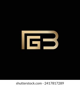 Icono de letra de monograma G y B. Adecuado para el logotipo de negocios de cimena