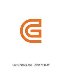 Monogram Letter G CG GC Logo design vector template