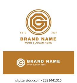 Letra monograma G o GG con estilo moderno bueno para marca, ropa, ropa, ropa, ropa de calle, béisbol, baloncesto, fútbol, etc