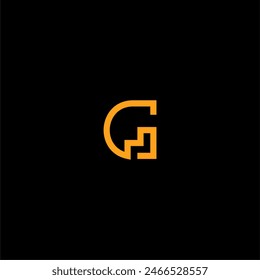 monogram Letter G with grow concept logo vector