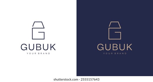 Monogram Letter G House Building Business Company Logo Design Template