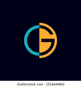 Monogram Letter G Logo Design Vector Template