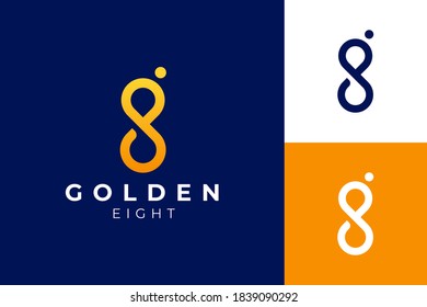 Monogram of letter g and number 8 in modern logo style