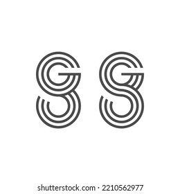 El monograma es la letra G y S. Elegante y contundente.