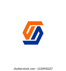 Vector de diseño de logotipo GD para carta monográfica