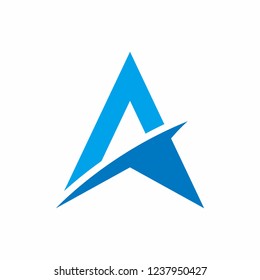 Monogram Letter A Geometric Triangle Arrow Business Company Stock Vector Logo Design Template