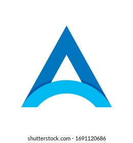 Monogram Letter A Geometric Triangle Arrow Business Company Stock Vector Logo Design Template