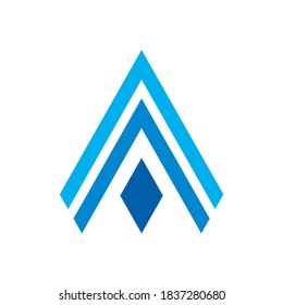Monogram Letter A Geometric Triangle Arrow Business Company Stock Vector Logo Design Template