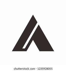 Monogram Letter A Geometric Triangle Business Company Stock Vector Logo Design Template