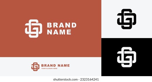 Letra monograma GJ o JG con estilo de enclavamiento bueno para marca, ropa, ropa, ropa de calle, béisbol, baloncesto, fútbol, etc