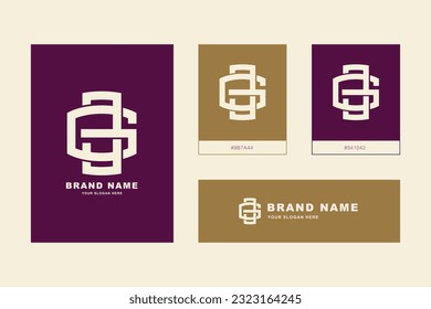 Monogram letter GJ or JG with interlock style good for brand, clothing, apparel, streetwear, baseball, basketball, football and etc