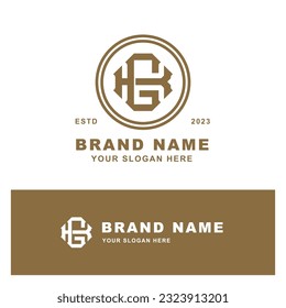Letra monograma GK o KG con estilo de enclavamiento bueno para marca, ropa, ropa, ropa de calle, béisbol, baloncesto, fútbol, etc