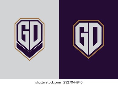 Monogram Letter GO oder OG mit modernem Stil, gut für Marke, Kleidung, Kleidung, Straßenbekleidung, Baseball, Basketball, Fußball usw.