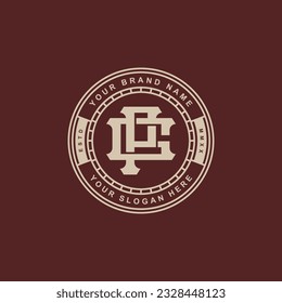 Monogram letter GP or PG with interlock style, badge design for brand, clothing, apparel, streetwear, baseball, basketball, football and etc