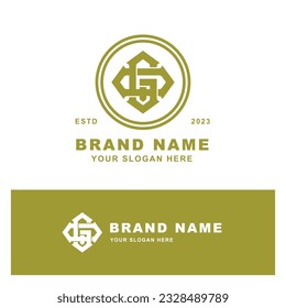 Monogram letter GQ or QG with interlock style good for brand, clothing, apparel, streetwear, baseball, basketball, football and etc