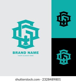 Letra monograma GQ o QG con estilo de enclavamiento bueno para marca, ropa, ropa, ropa de calle, béisbol, baloncesto, fútbol, etc