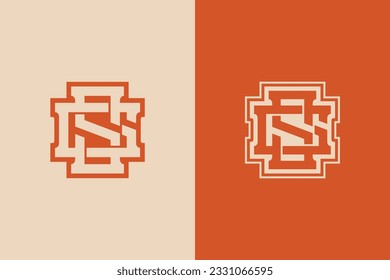 Monogram letter GS or SG with interlock style good for brand, clothing, apparel, streetwear, baseball, basketball, football and etc