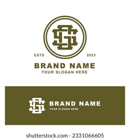 Monogram letter GS or SG with interlock style good for brand, clothing, apparel, streetwear, baseball, basketball, football and etc