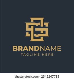 Monograma letra gs sg logo design