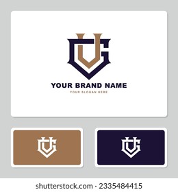 Monogram letter GV or VG with interlock style good for brand, clothing, apparel, streetwear, baseball, basketball, football and etc