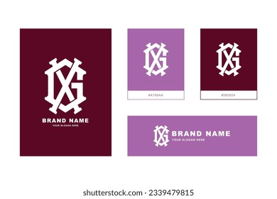 Monogram letter GX or XG with interlock style good for brand, clothing, apparel, streetwear, baseball, basketball, football and etc