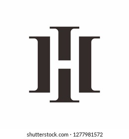 Monogram Letter H Business Company Vector Logo Design