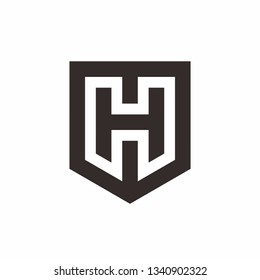 Monogram Letter H Business Company Vector Logo Design