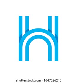 Monogram Letter H Business Company Vector Logo Design