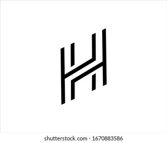 monogram letter H logo vector