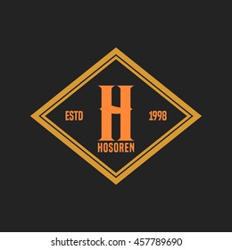 Monogram letter H logotype vector illustration