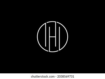 Monogram letter H with a modern concept and minimalist design